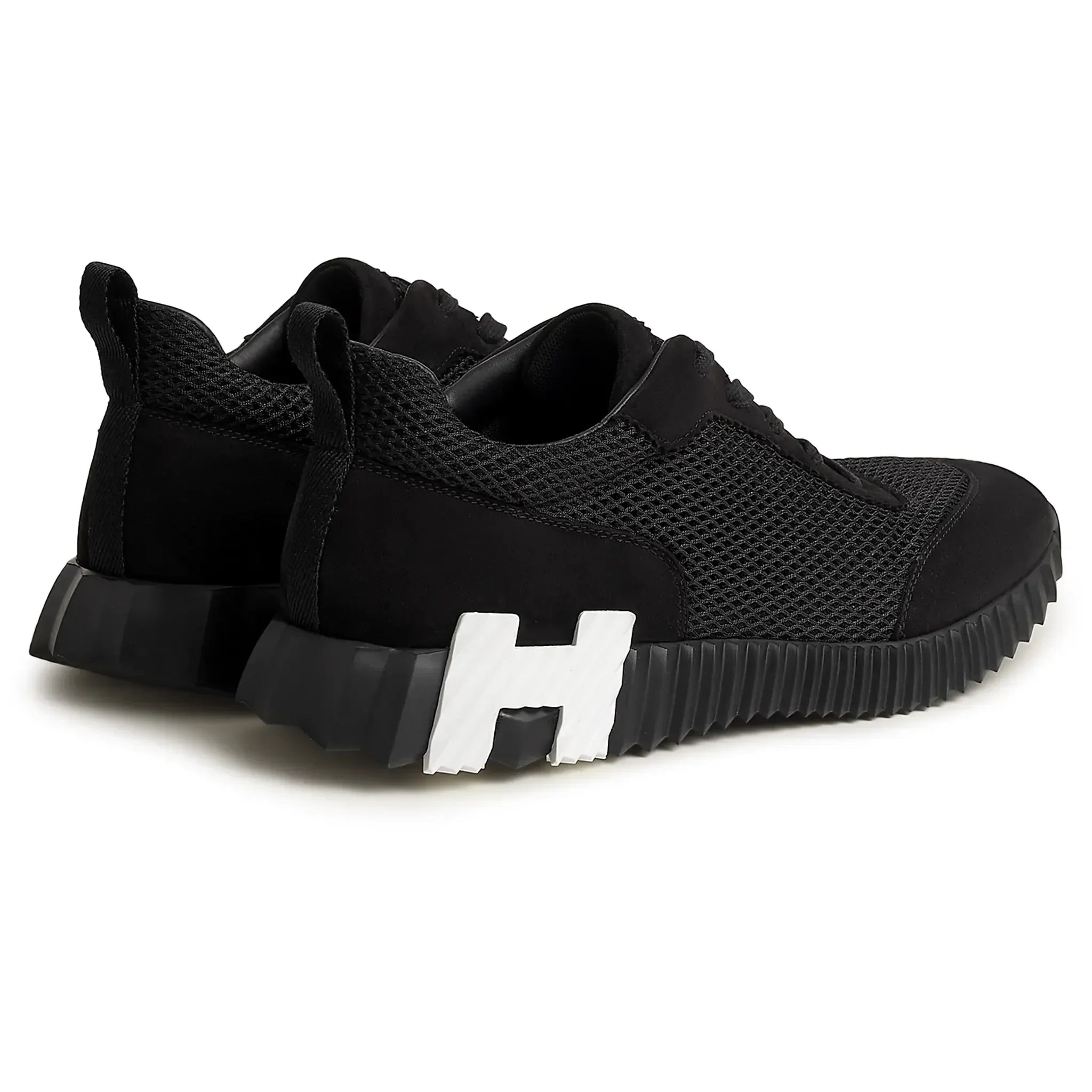 Hermes Black/White Mesh and Suede Bouncing